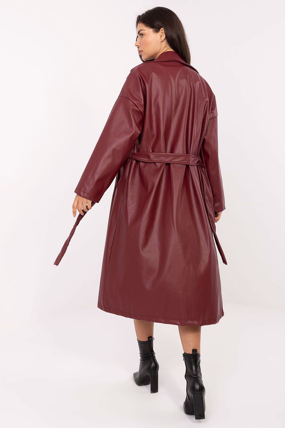   Płaszcz Damski Model IT-PL-A8393.81 Bordo - Rue Paris 