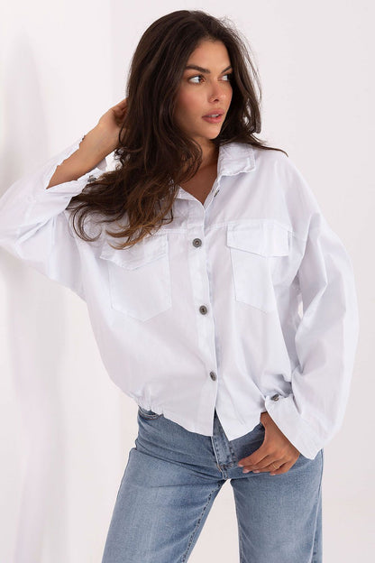   Koszula Damska Model IT-KS-FL9273.86 White - Rue Paris 