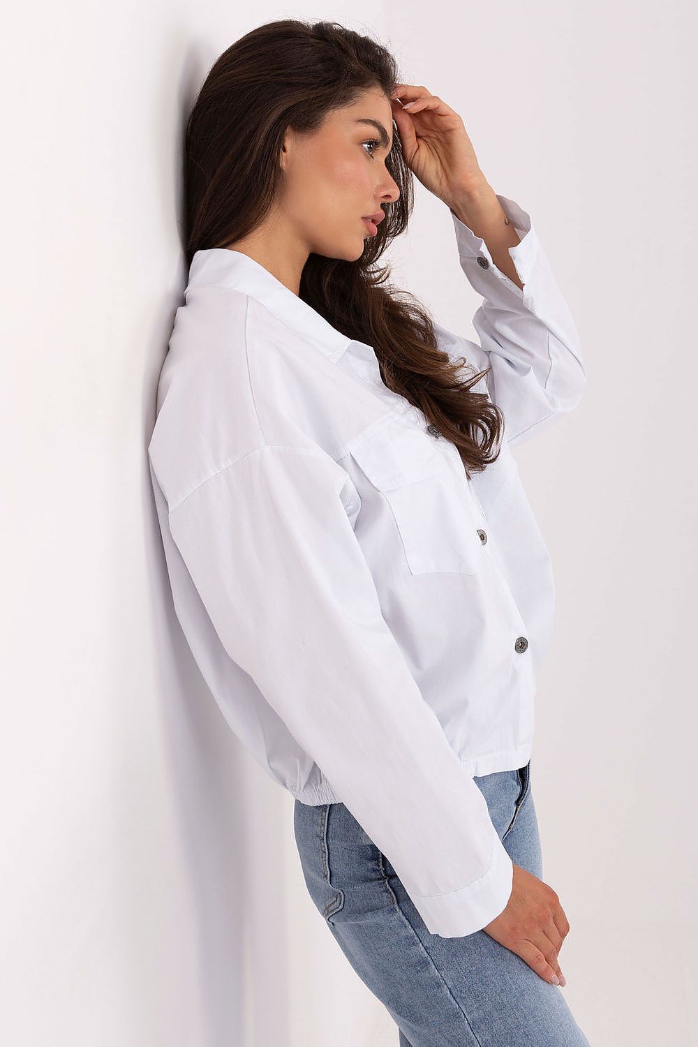   Koszula Damska Model IT-KS-FL9273.86 White - Rue Paris 