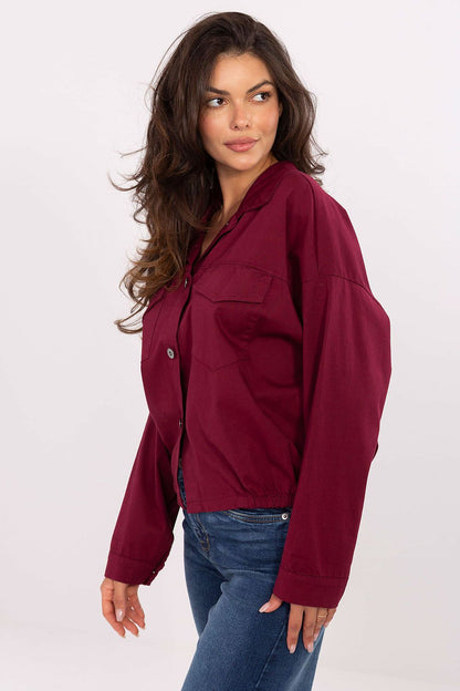   Koszula Damska Model IT-KS-FL9273.86 Bordo - Rue Paris 