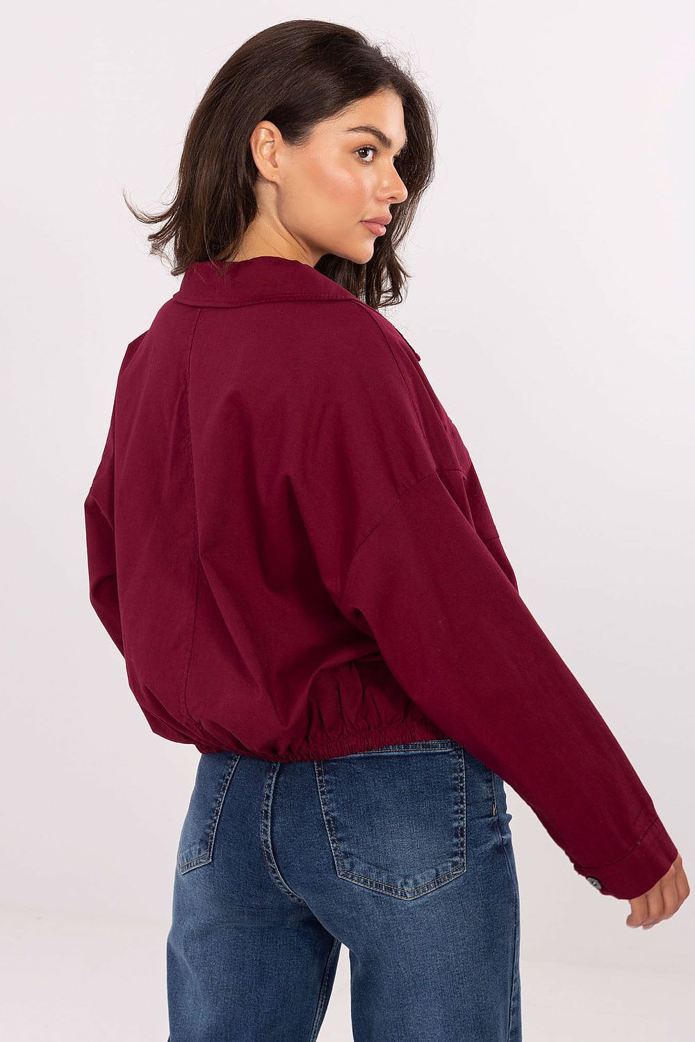   Koszula Damska Model IT-KS-FL9273.86 Bordo - Rue Paris 