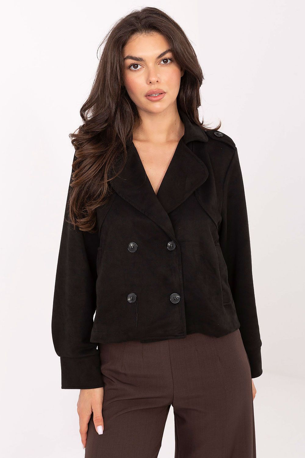  Płaszcz Damski Model MI-KR-A5157.83 Black - Rue Paris 