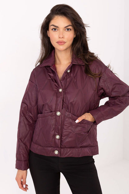   Kurtka Damska Model IT-KR-FL9626.77 Bordo - Rue Paris 