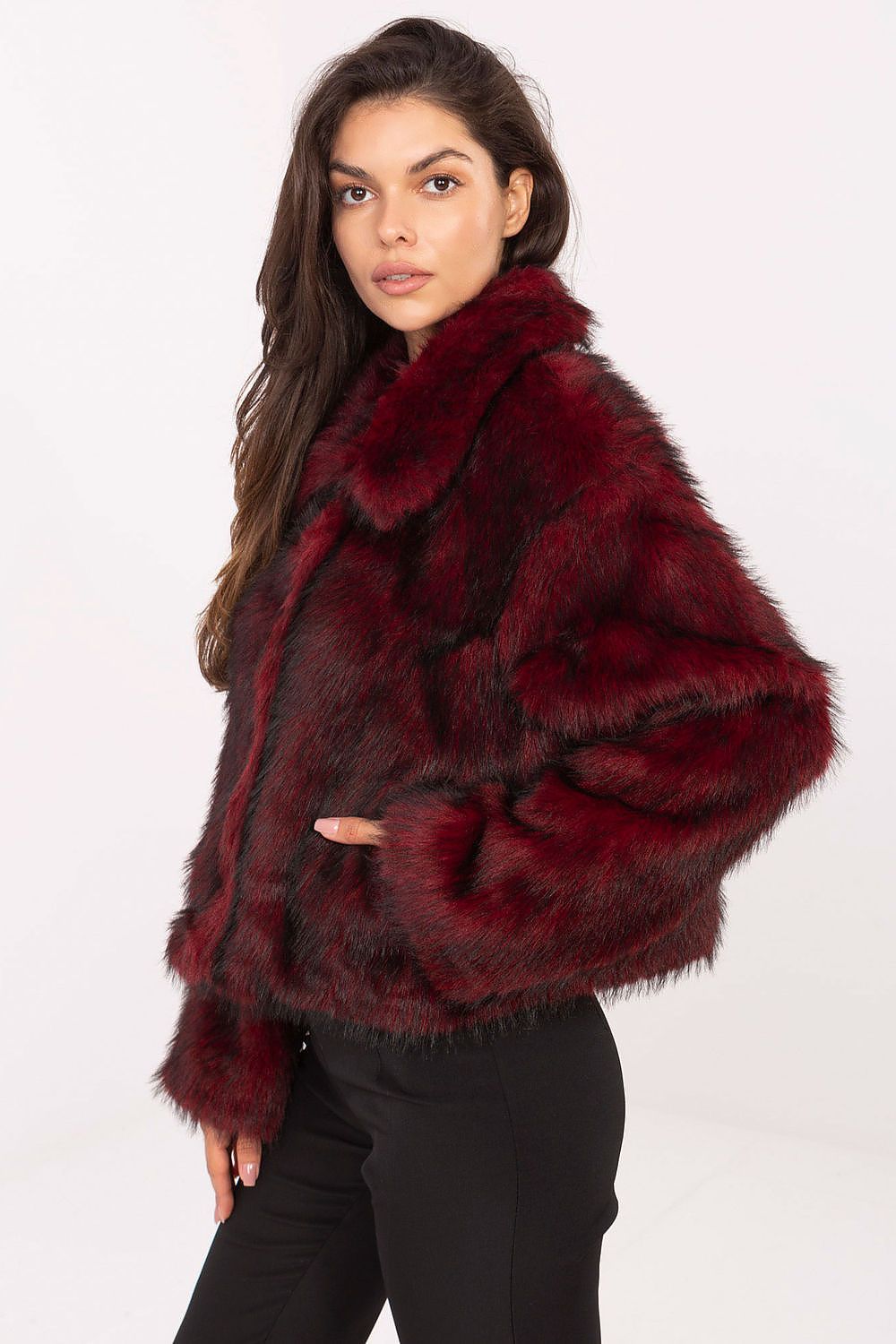   Kurtka Damska Model IT-KR-2502.50 Bordo - Rue Paris 
