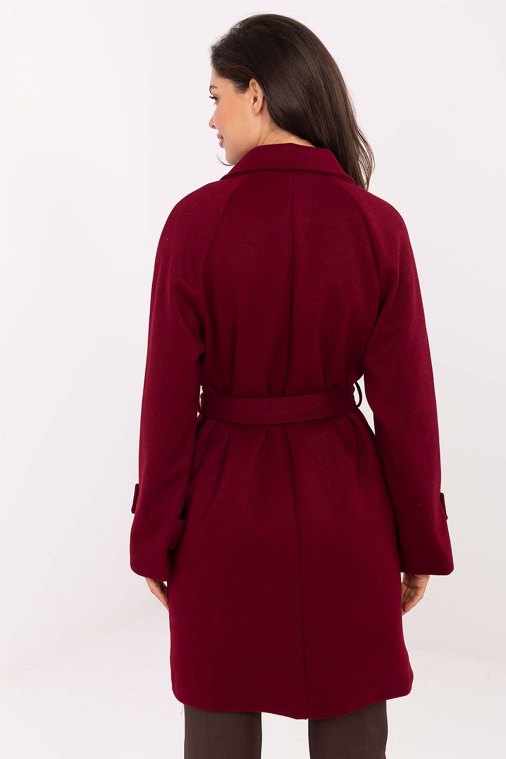   Płaszcz Damski Model IT-PL-A9589.58 Bordo - Rue Paris 