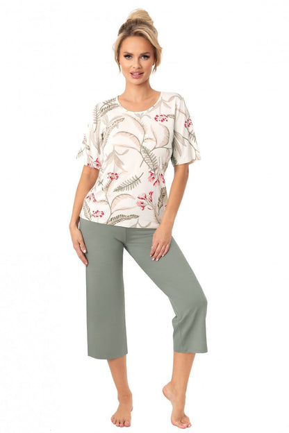  Piżama Damska Model Michelle 3/4 Light Beige - Donna 