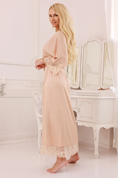  Szlafrok Podomka Model Sumatra satyna Nude Mono - Kalimo 