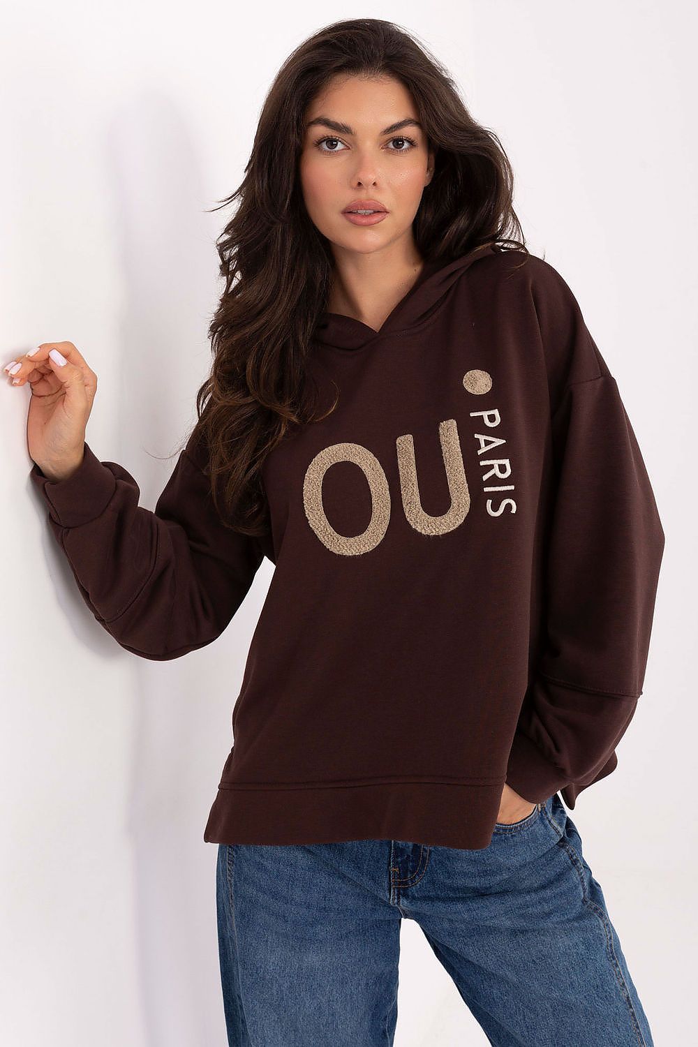   Bluza Damska Model IT-BL-H2314.26 Dark Brown - Factory Price 