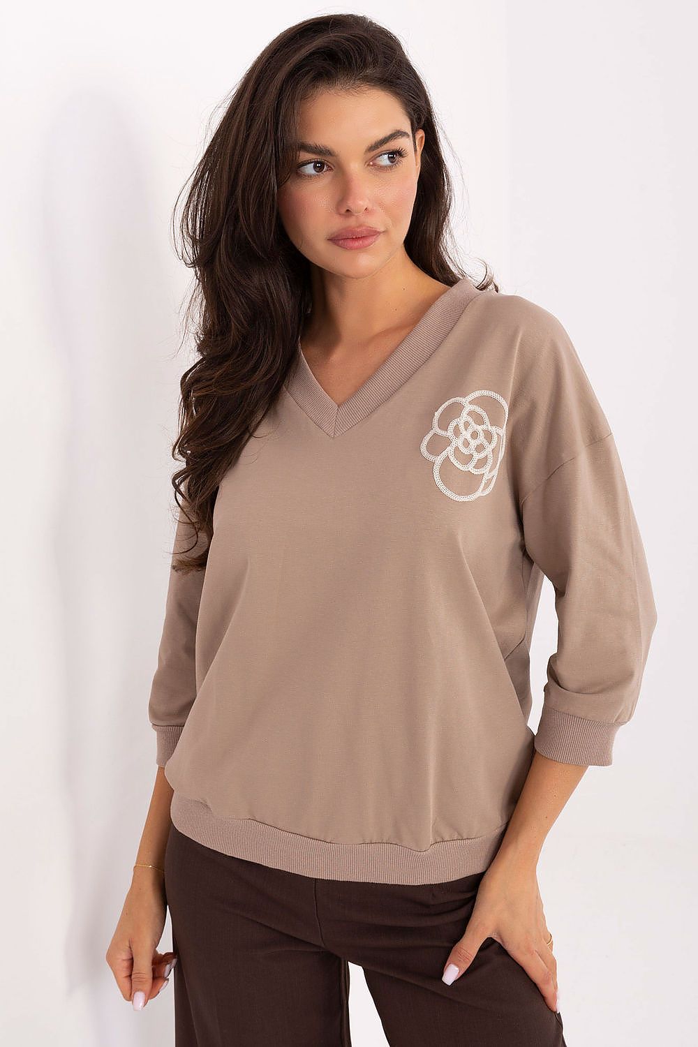   Bluzka Model RV-BZ-A891.21P Dark Beige - Relevance 