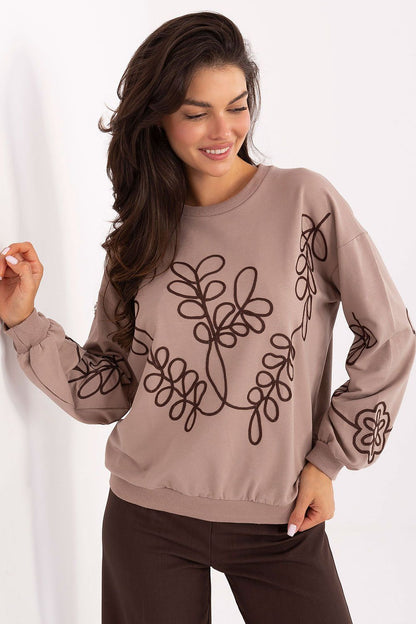   Bluza Damska Model RV-BZ-A175.02 Dark Beige - Relevance 