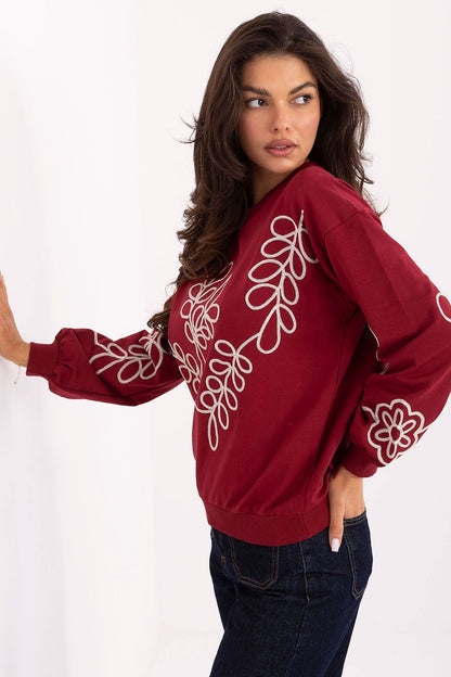  Bluza Damska Model RV-BZ-A175.02 Bordo - Relevance 