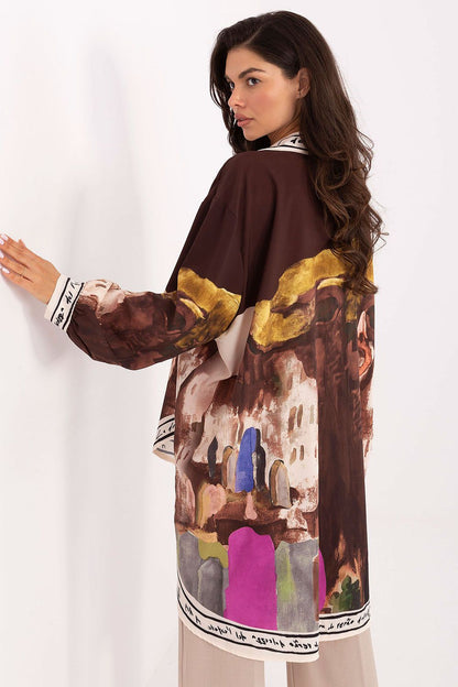   Koszula Damska Model IT-KS-18729.12 Brown - Rue Paris 
