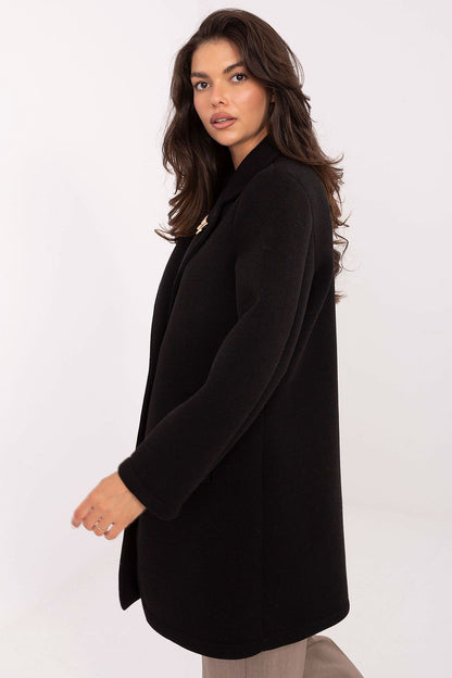   Płaszcz Damski Model IT-PL-FL8153.60 Black - Rue Paris 