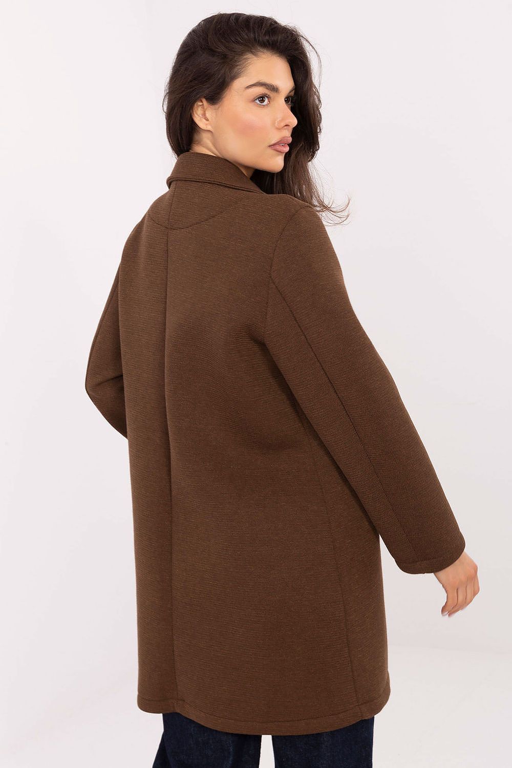   Płaszcz Damski Model IT-PL-FL8153.60 Brown - Rue Paris 