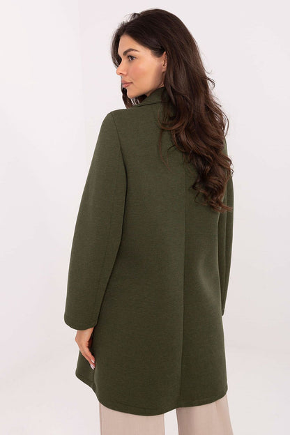   Płaszcz Damski Model IT-PL-FL8153.60 Khaki - Rue Paris 
