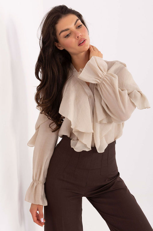   Koszula Damska Model MI-BZ-27427.96 Beige - Rue Paris 