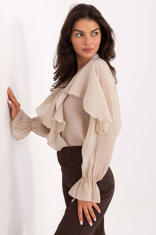   Koszula Damska Model MI-BZ-27427.96 Beige - Rue Paris 
