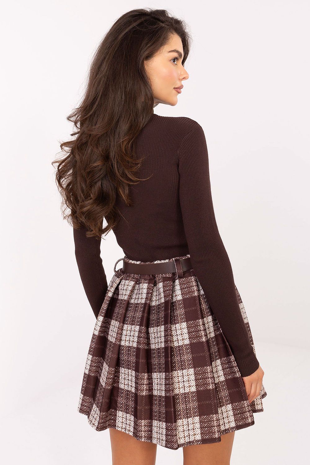  Spódnica Model MI-SD-4193.95 Brown - Rue Paris 