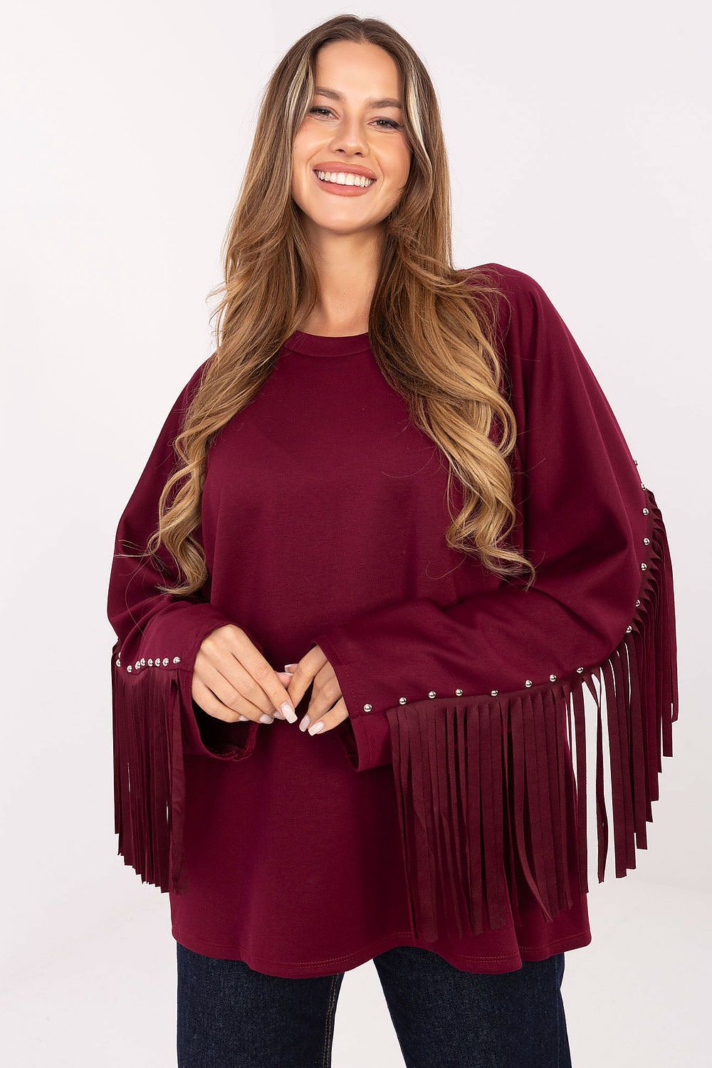   Bluza Damska Model IT-BZ-21695.10 Bordo - Factory Price 