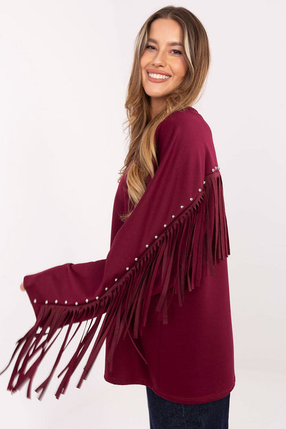   Bluza Damska Model IT-BZ-21695.10 Bordo - Factory Price 
