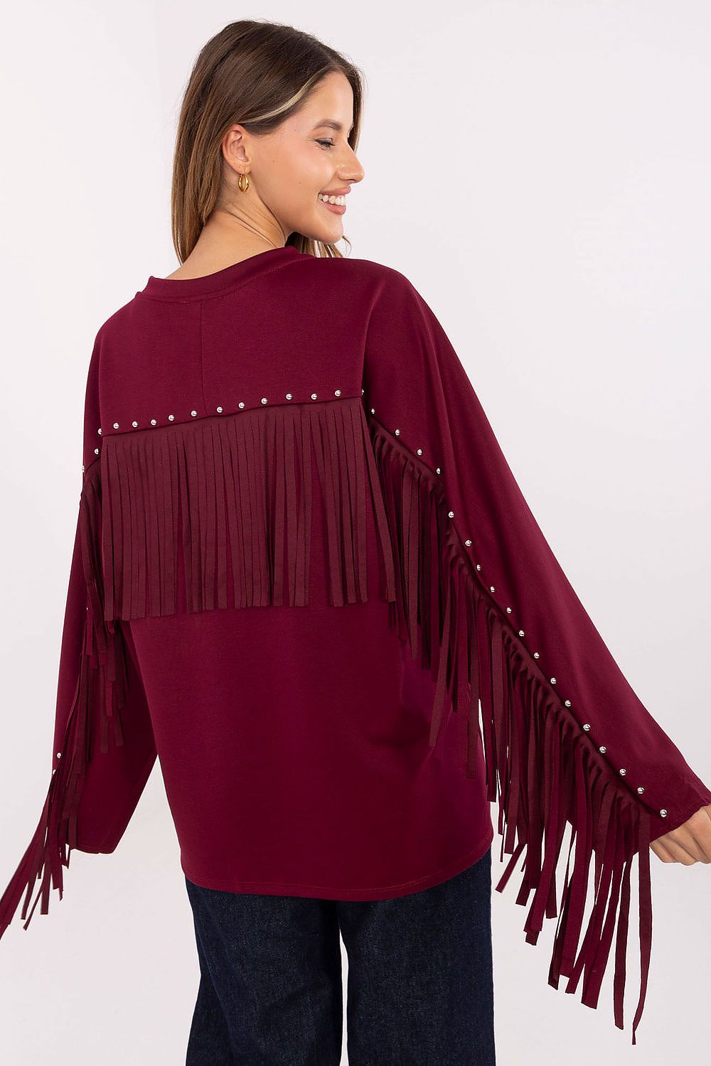   Bluza Damska Model IT-BZ-21695.10 Bordo - Factory Price 