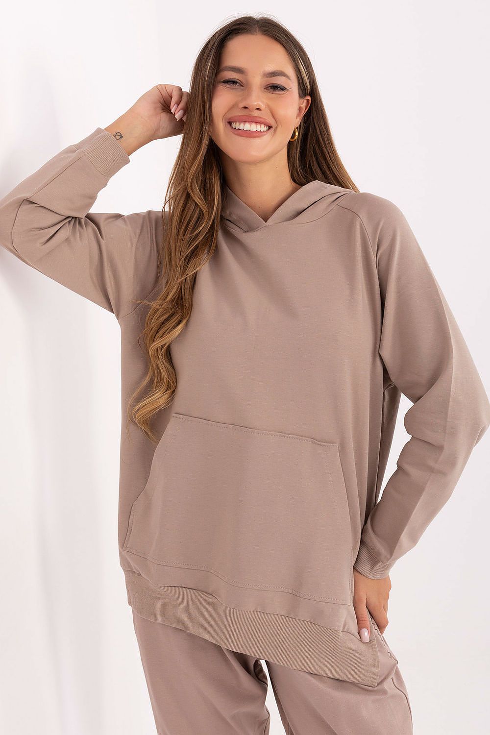  Bluza Damska Model RV-BL-A168.18 Dark Beige - Relevance 