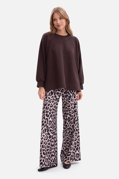   Bluza Damska Model B306 Gorzka Czekolada - BeWear 