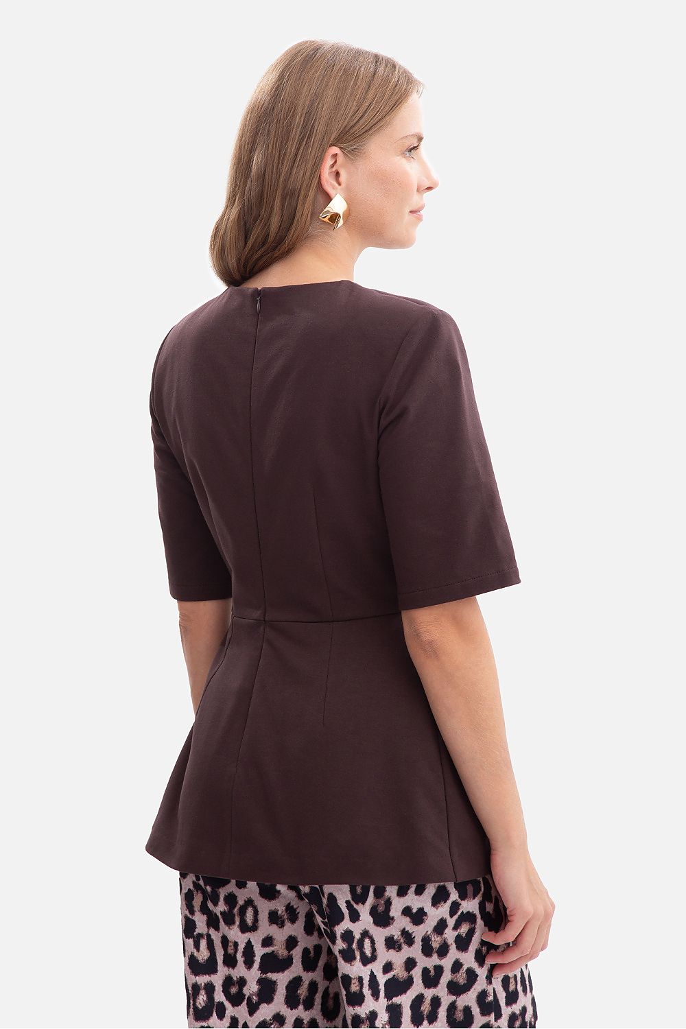   Bluzka Model B305 Gorzka Czekolada - BeWear 