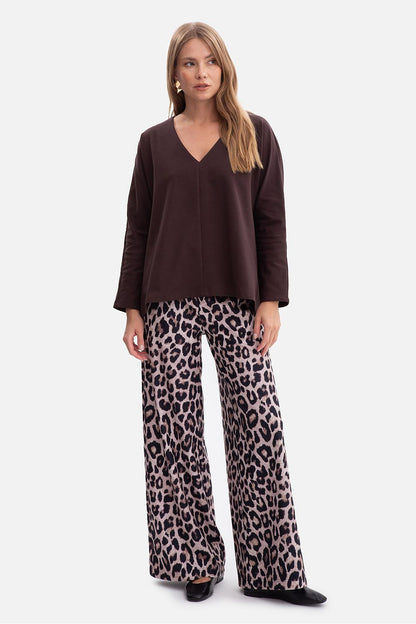   Bluzka Model B304 Gorzka Czekolada - BeWear 