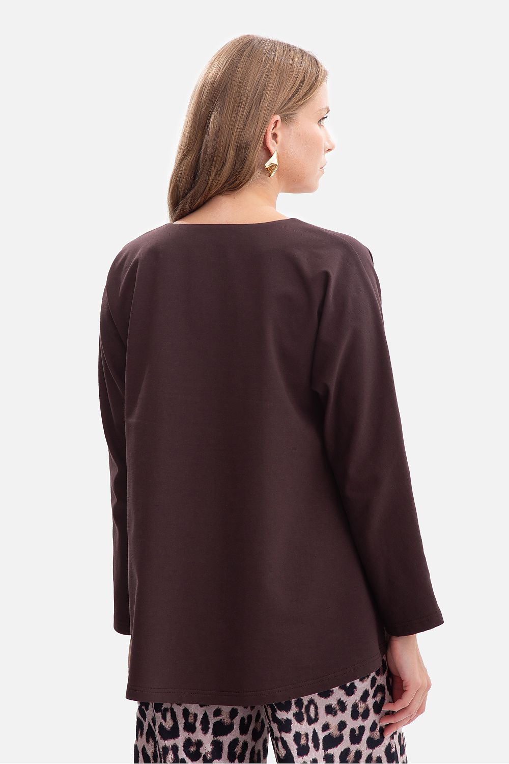   Bluzka Model B304 Gorzka Czekolada - BeWear 