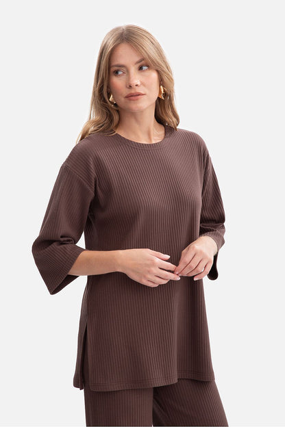   Bluzka Model B301 Brown - BeWear 