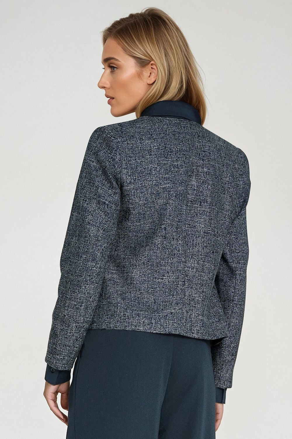   Żakiet typu chanel Z85 Navy - Nife 