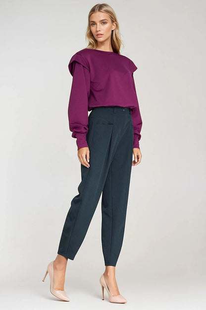   Bluza z wysokimi ściągaczami BL10 Purpura - Nife 