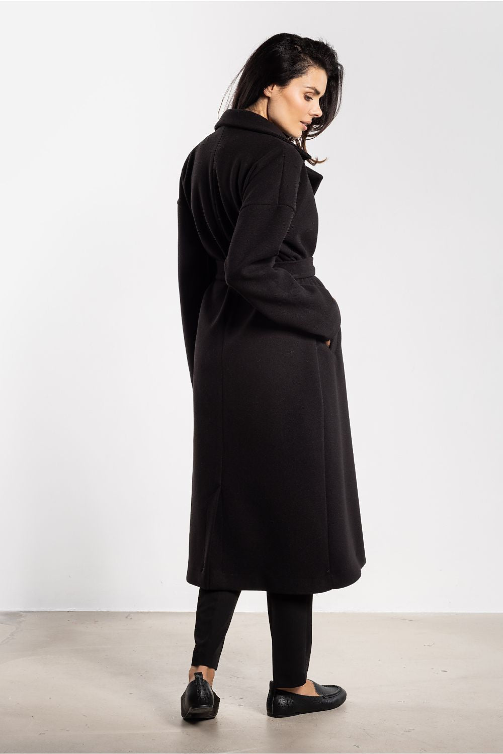  Płaszcz Damski Model A750 Black - awama 