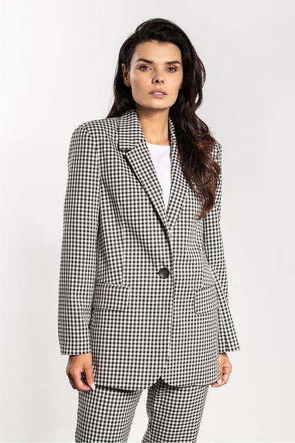   Marynarka Model A749 White/Black - awama 