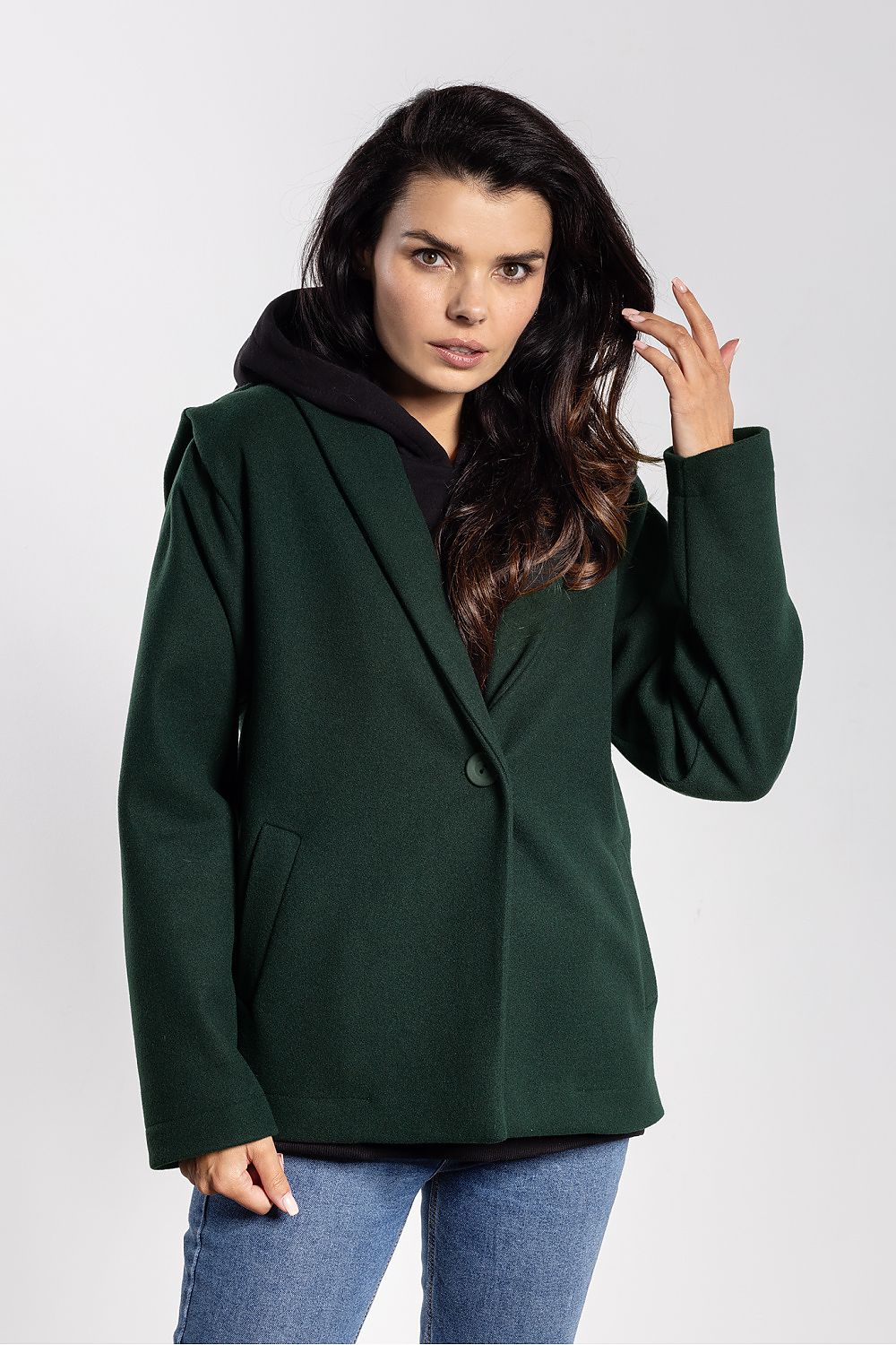  Kurtka Damska Model A752 Bottle Green - awama 