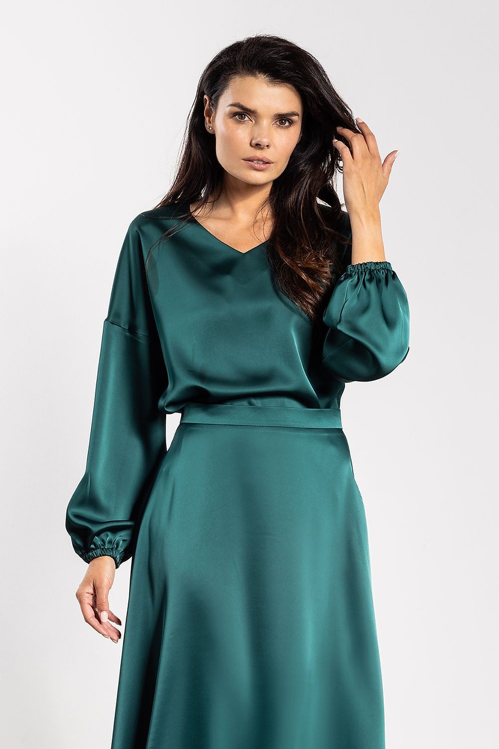   Bluzka Model A740 Bottle Green - awama 
