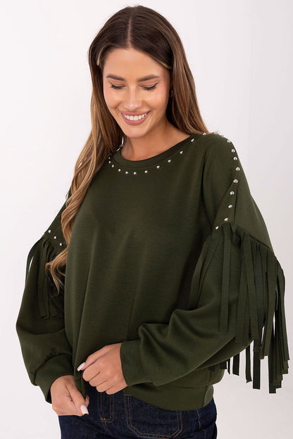   Bluza Damska Model IT-BL-21731.85 Khaki - Rue Paris 