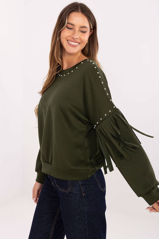   Bluza Damska Model IT-BL-21731.85 Khaki - Rue Paris 