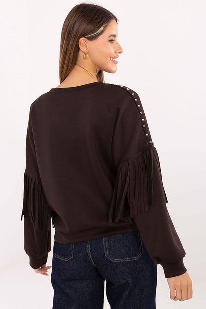   Bluza Damska Model IT-BL-21731.85 Dark Brown - Rue Paris 