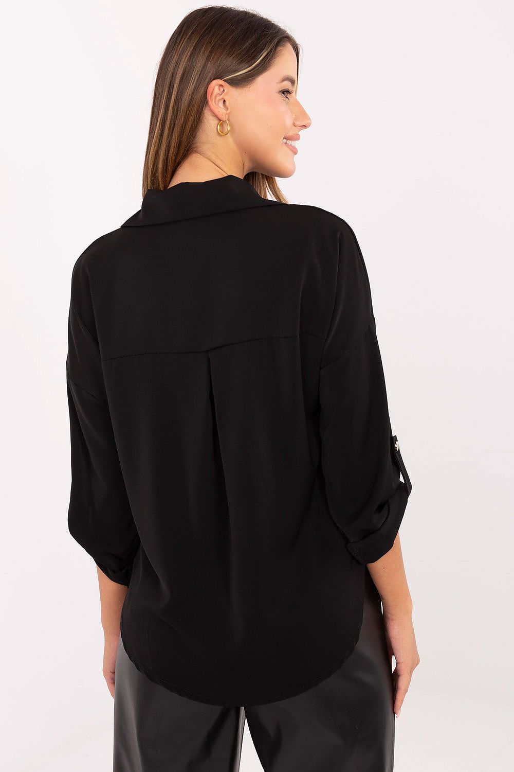   Koszula Damska Model MI-KS-4192.34 Black - Rue Paris 