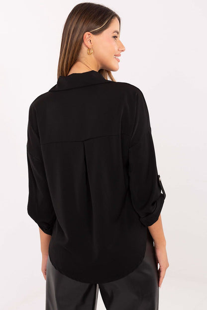   Koszula Damska Model MI-KS-4192.34 Black - Rue Paris 