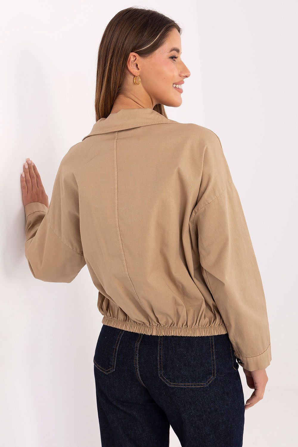   Koszula Damska Model IT-KS-FL9273.86 Camel - Rue Paris 