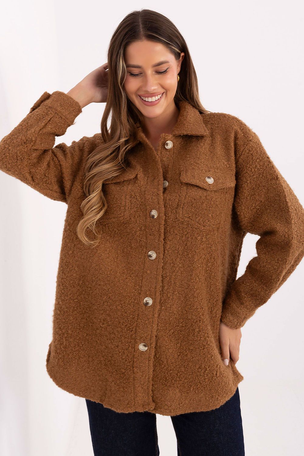   Koszula Damska Model IT-KR-1709.85 Camel - Factory Price 