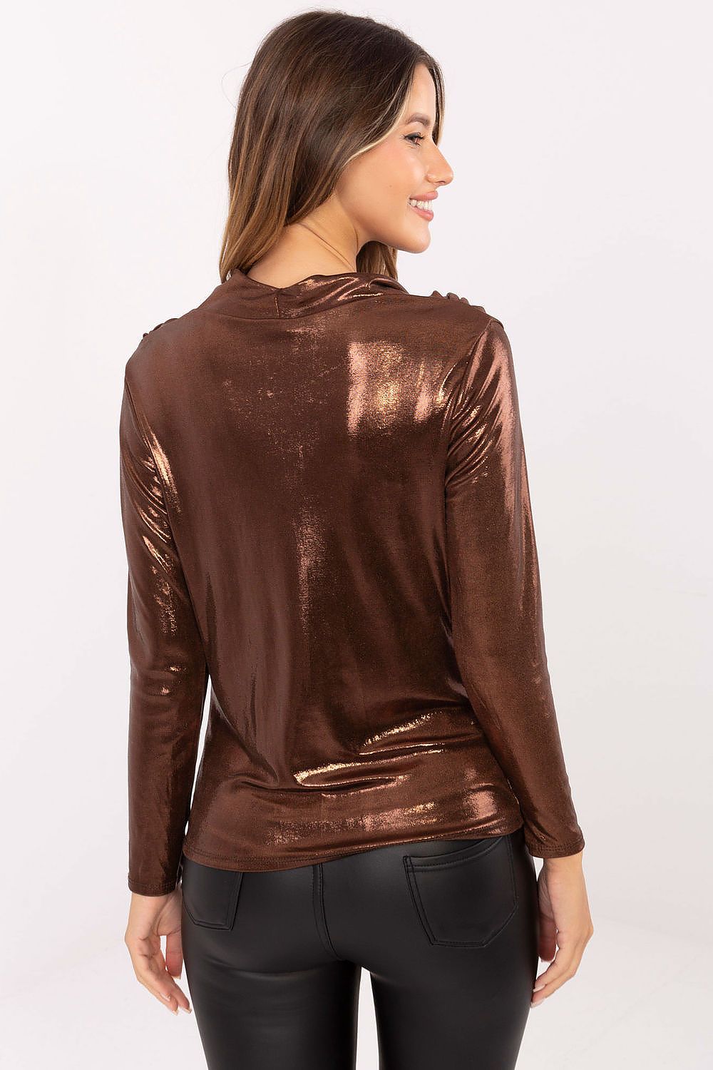   Bluzka Model DHJ-BZ-15268.30 Brown - Italy Moda 