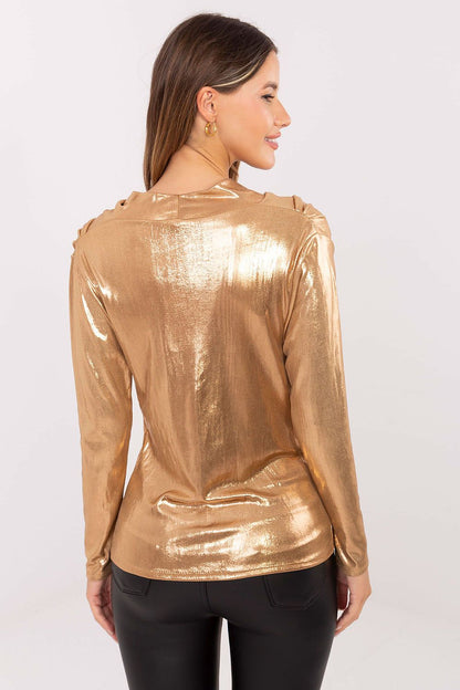   Bluzka Model DHJ-BZ-15268.30 Camel - Italy Moda 