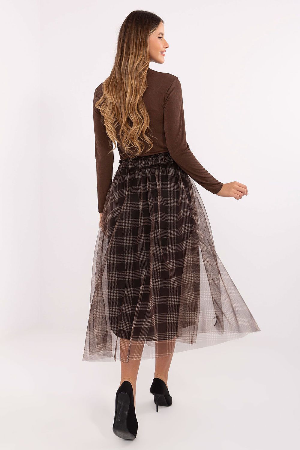  Spódnica Model MI-SD-271329-2.02 Brown - Italy Moda 