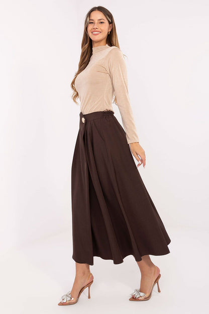  Spódnica Model IT-SD-81036.32 Dark Brown - Rue Paris 