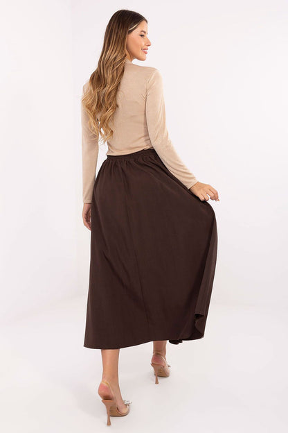  Spódnica Model IT-SD-81036.32 Dark Brown - Rue Paris 