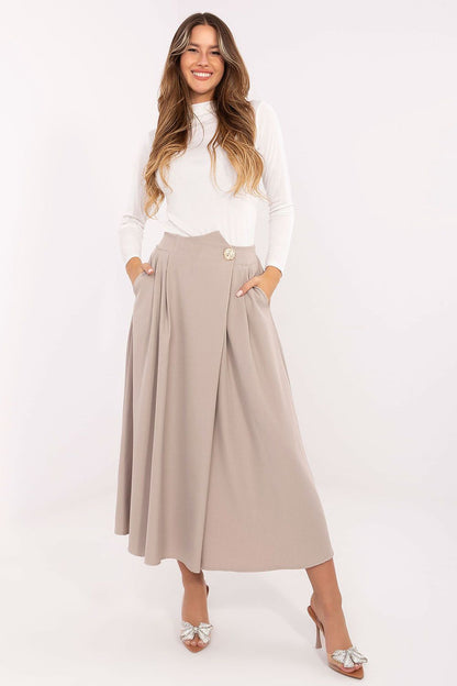  Spódnica Model IT-SD-81036.32 Beige - Rue Paris 